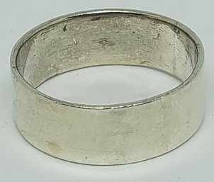 Sterling Silver Size 11 Thick And Heavy Wedding Band ~ 5.48 Grams