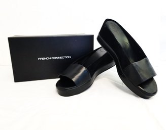 French Connection Platform Pepper Slip On Sandals Wedges Flatform Black Size US 11/EU 42
