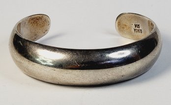 Vintage Sterling Silver Mexico 925 Cuff Bangle Bracelet