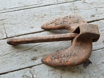 Antique Roloff Mfg Cast Iron Marine Boat Anchor N15 Kaukauna Wisconsin