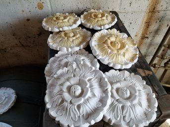 Vintage Victorian Gypsum Ornate Medallions - Various Sizes