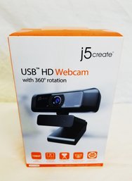 NEW J5create - USB HD Webcam With 360 Rotation - Black