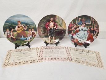 Trio Of Knowles Collector's Plates: Sound Of Music & The King & I With COA's & Original Boxes