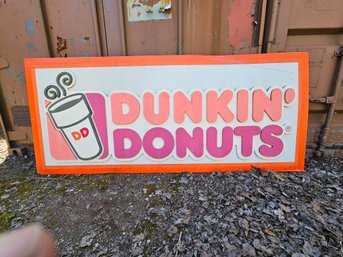 Huge Vintage Dunkin Donuts Store Sign 3 Foot By 7 Ft