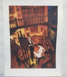 Artist Proof Pencil Signed 'Atelier Montmartre' By Juares Machado Art Print Poster Paris 1999