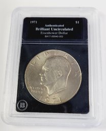 1971 Eisenhower Dollar In Slab