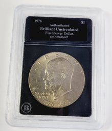 1976  Eisenhower Dollar  In Slab Bicentenial