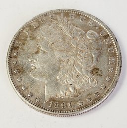 1891-s Morgan Silver Dollar (tough Year And Mint Mark)