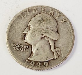 1939-S Washington Silver Quarter (Better Date And Mint Mark)