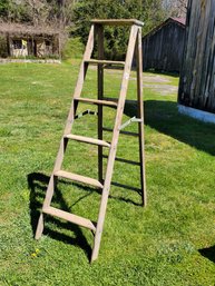 6 Foot Wood Folding Step Ladder