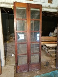 Antique Wood Bifold Glass Door 80'x32'