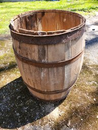 Vintage Wood & Steel Barrel