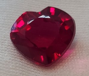 Gorgeous 6.00 Carat Deep Red Heart Shaped Natural Blood Red Ruby 11.24mm X 10.02mm X 6.84mm