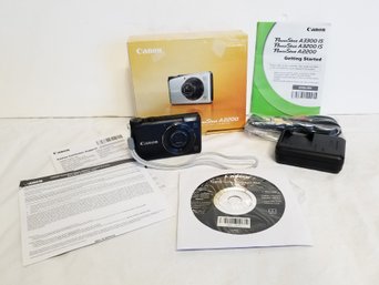 Canon PowerShot A2200 14.1MP Digital Camera, 4x Optical Zoom, Black - Original Box