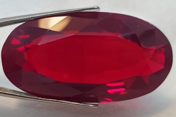 Enormous 109.45 Carat Natural Mozambique Blood Red Ruby 44.79mm X 20.97mm X 11.14mm