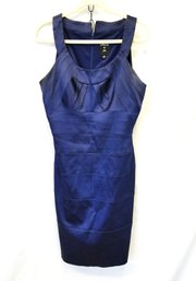 Jax Women's Navy Blue Bandage Lined Bodycon Cocktail Dress Size 14