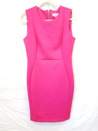 Women's Pink Gardenia Calvin Klein Scuba Sleeveless Sheath Dress Size 12