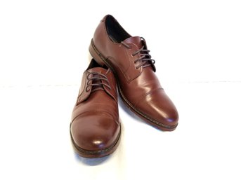 Men's Dexter Comfort Brown Cap Toe Derby Style Lace Up  Dress Shoes Size 10M