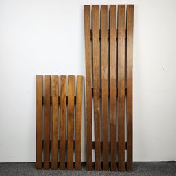 Mid Century Modern Slatted Benches Long And Short