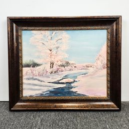 Framed Landscape Print On Canvas
