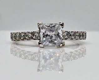 Beautiful CZ Ring In Sterling Silver