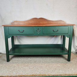 Ethan Allen Green Sideboard Country Style