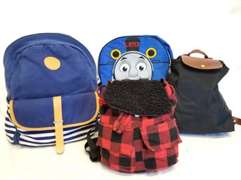 Four Various Size Adult & Children's Backpacks