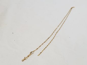 14K Yellow Gold Broken Chain Necklace - Very Light