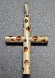 Very Unique, Vintage Sterling Silver Cross Pendant