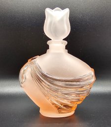 Vintage Pink Glass Perfume Bottle