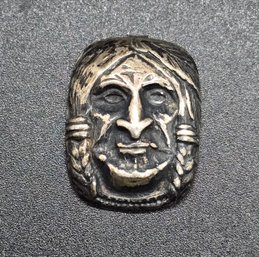 Vintage Silver Indian Head Face