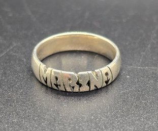 Vintage Sterling Silver Name Ring