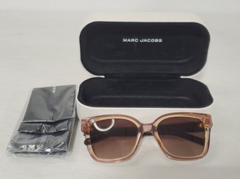 Marc Jacobs Brown Framed Sunglasses With Case, Pouch & Cleaning Cloth