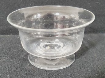 Signed Simon Pearce Small Footed Glass Revere Bowl