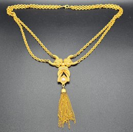 Vintage Gold Tone Costume Necklace