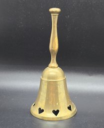 Vintage Brass Heart Bell