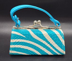 Miniature Blue & White Handbag