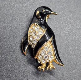 Vintage Signed Penguin Brooch