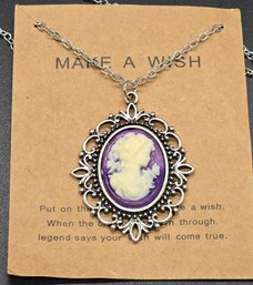 Adorable Make A Wish Cameo Necklace