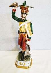 Vintage Porcelain Di Pietro Capodimonte Napoleonic Soldier Figurine - Signed & Numbered