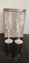 Never Used Crystal Hummingbird Champagne Flutes