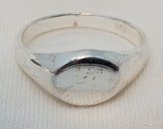 Sterling Silver Size 8 Blank Monogram Ring Ready For Your Initials ~ 3.89 Grams