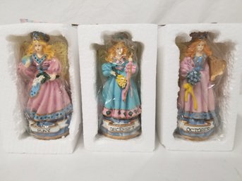 NOS Vintage 1995 Chadwick Hand Painted Angels Of The Month: May, October & December With Original Boxes
