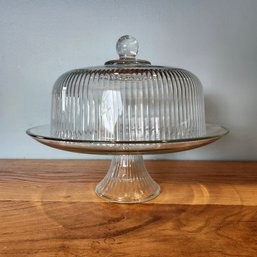 Nice Glass Cake Plate With Cover