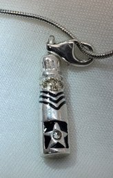 Sterling Silver Lighthouse Pendant On A Silver Plated Chain