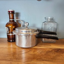 Pressure Cooker, Refrigerator Glass And Growler