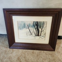 Winter Watercolor In Frame