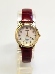 Women's Timex Genuine Indigo Leather Strap Wrist Easy Read Watch #WRM 30m