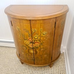 Lovely Stenciled Half Dome Console Cabinet (Versatile Use) Well Made Gently Used From Sheridan Interiors