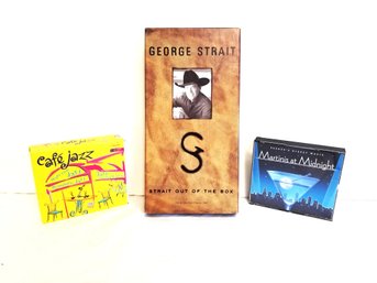 Great Selection Of Martinis At Midnight, George Strait & Cafe Jazz CD Box Sets